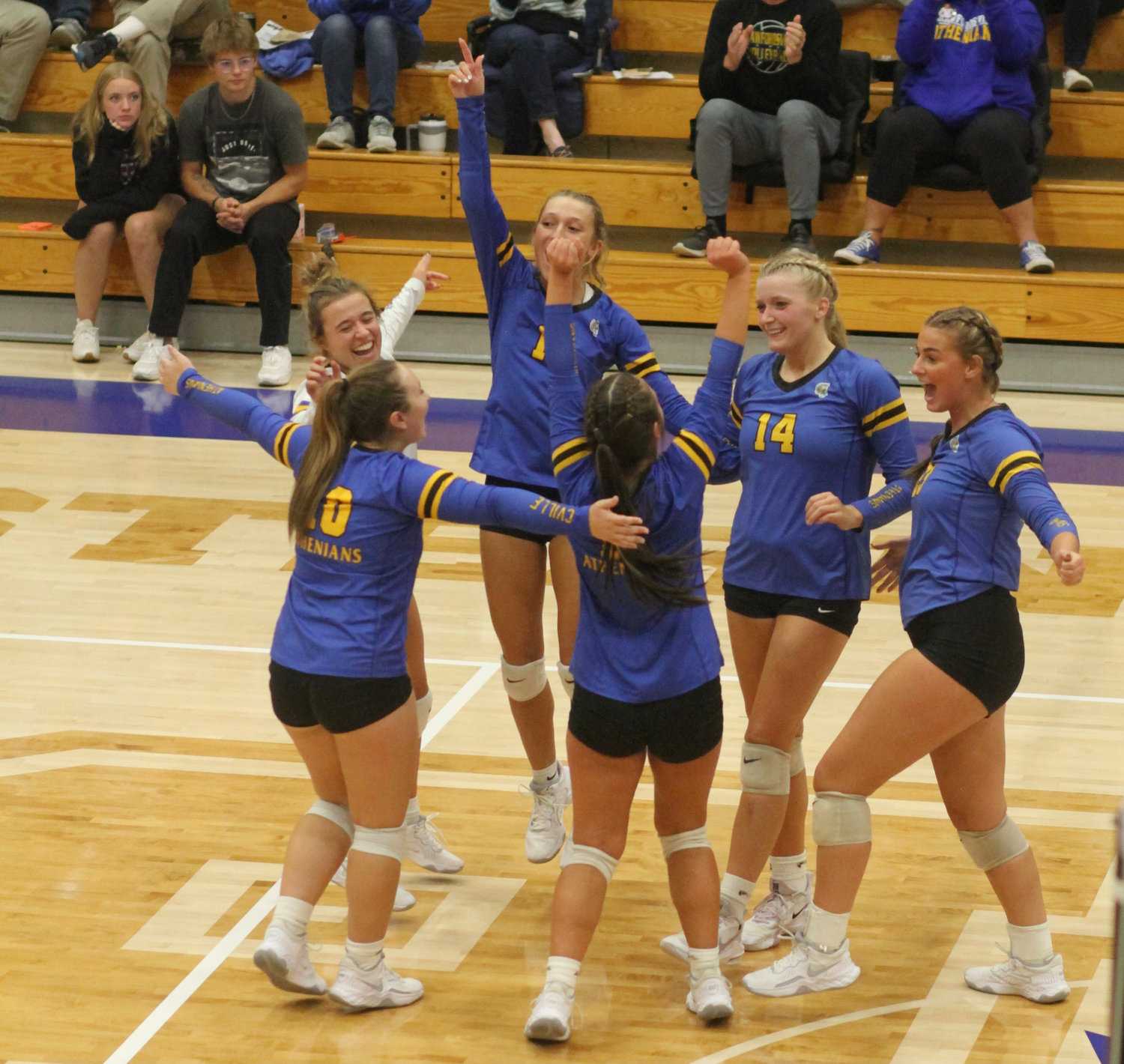 Crawfordsville celebrated senior Macy Bruton’s 2,000th kill of her career during their match against Western Boone.